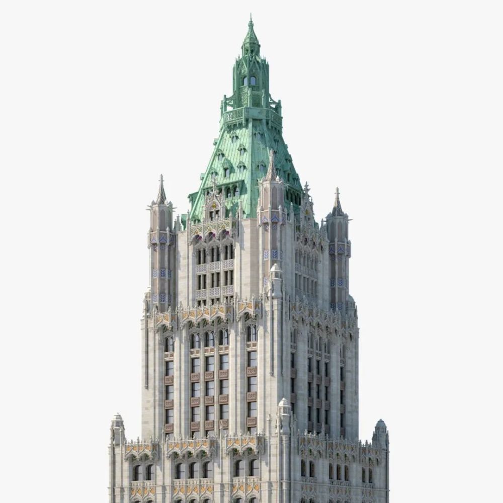 伍尔沃思大厦 woolworth building 1913年 伍尔沃思大厦设计高度241米