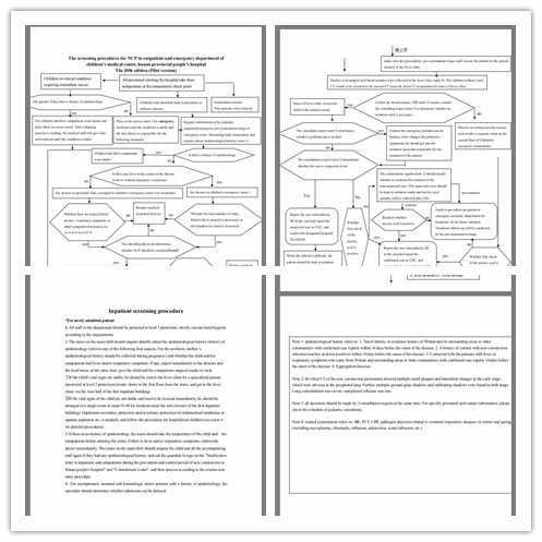 钟礼立主任将湖南省人民医院疫情防控相关文件,资料译成英文无私分享