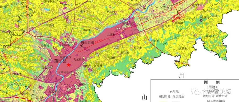 成都市蒲江县土地利用总体规划图