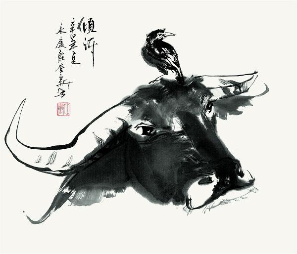 牛画家农村画牛35年,作品成中国美院教材,画坛也出了