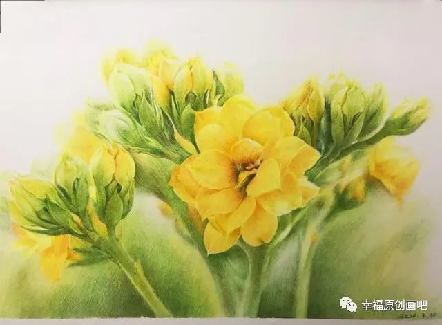 作品:同画作业《春 类别:水彩画 作品《北国之春