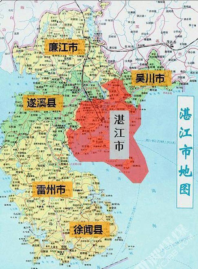 现在的湛江市地图