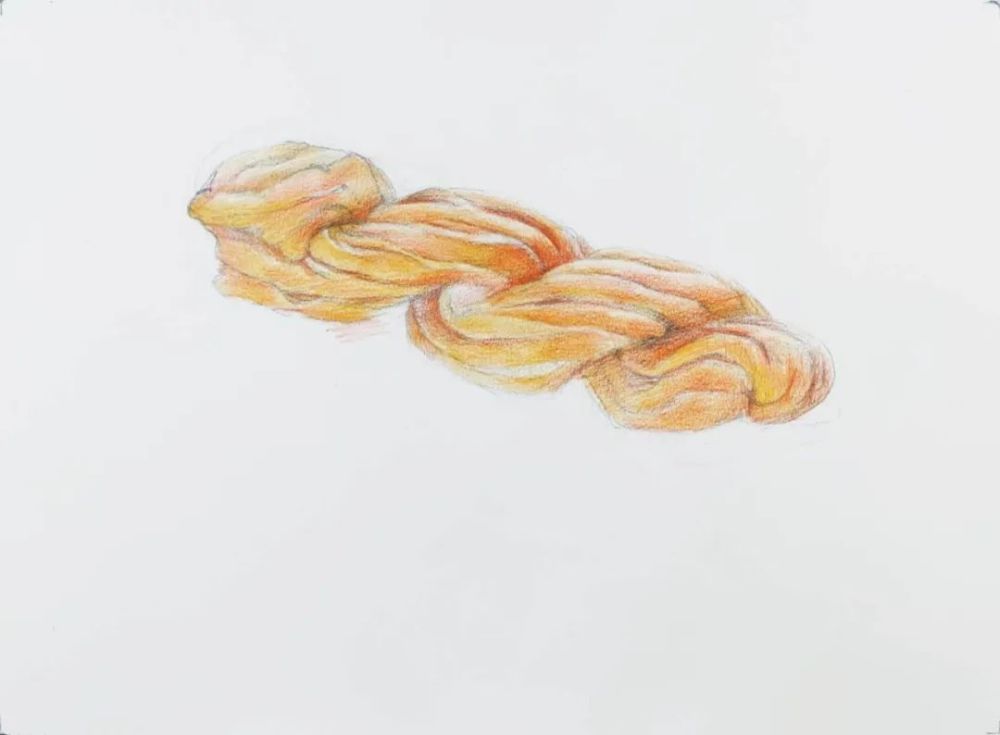 彩铅教程:画一根喷香酥脆的麻花