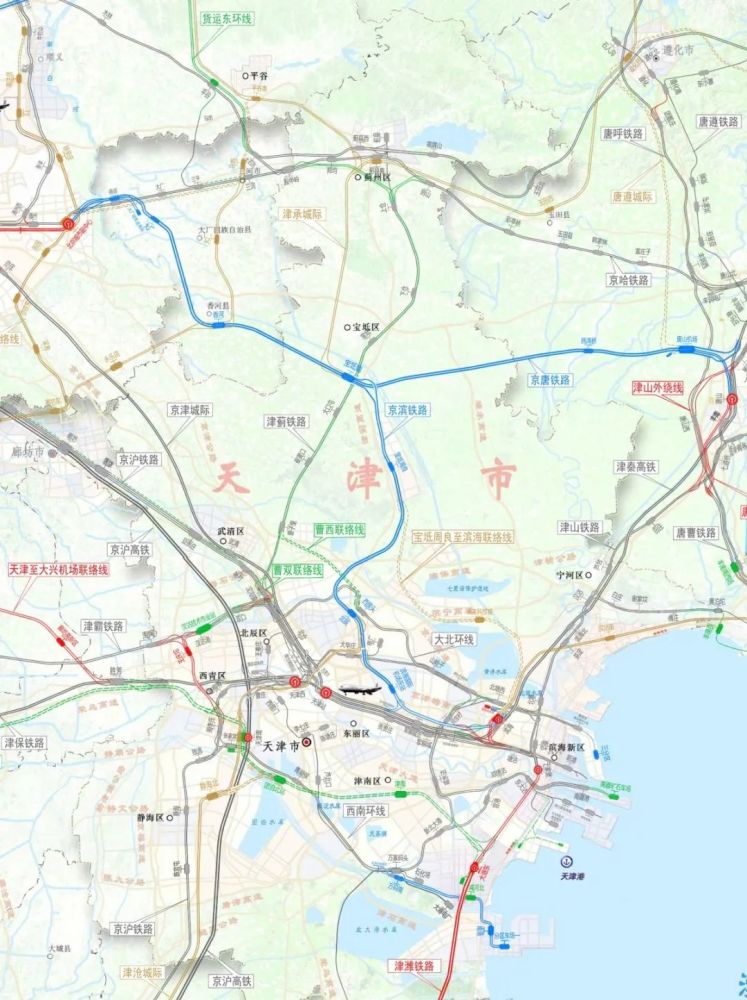 天津市铁路网规划图