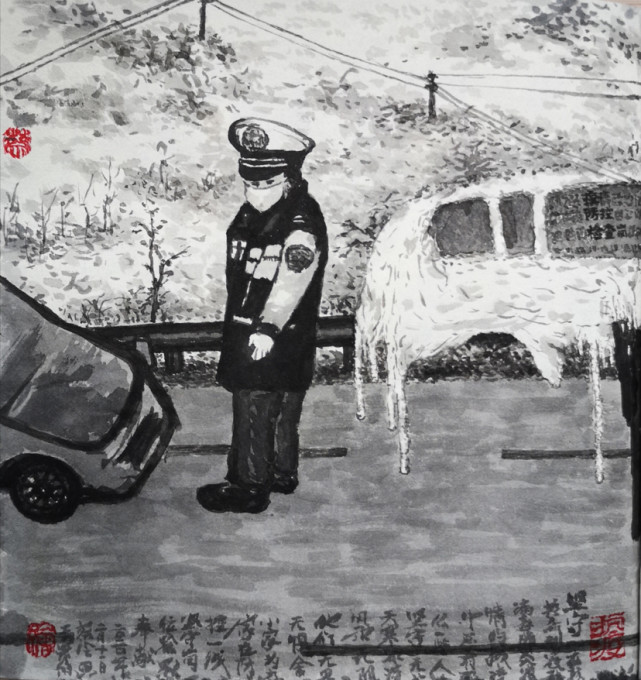 云南画家蔡绘抗疫作品选1-6（图4）