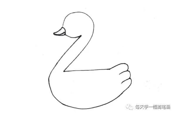 每天学一幅简笔画-用数字2画小鸭子简笔画步骤图解教程