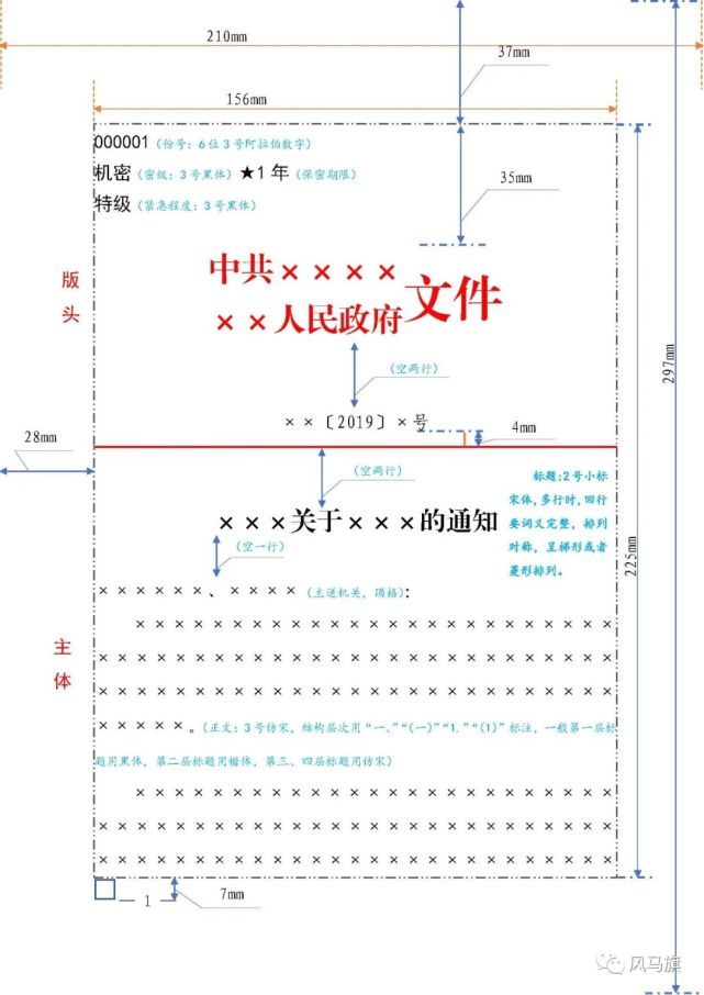 《党政机关公文处理条例》中规定的18要素的标准格式排版?