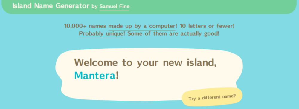 动森玩家究竟该给自己的岛起什么好名字?