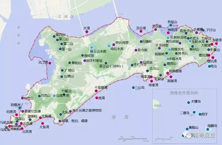 海陵岛景点图(图源南粤规划)海陵岛的旅游资源得天独厚,自然与人文