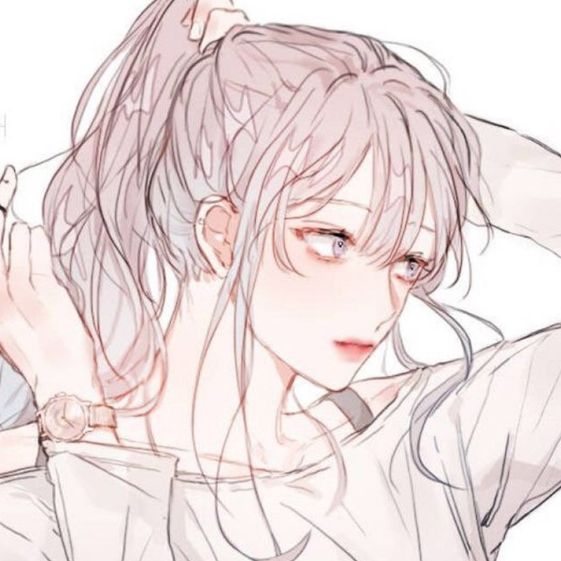 动漫卡通二次元女生头像:月亮是夜晚第二美好的东西,因为第一是你