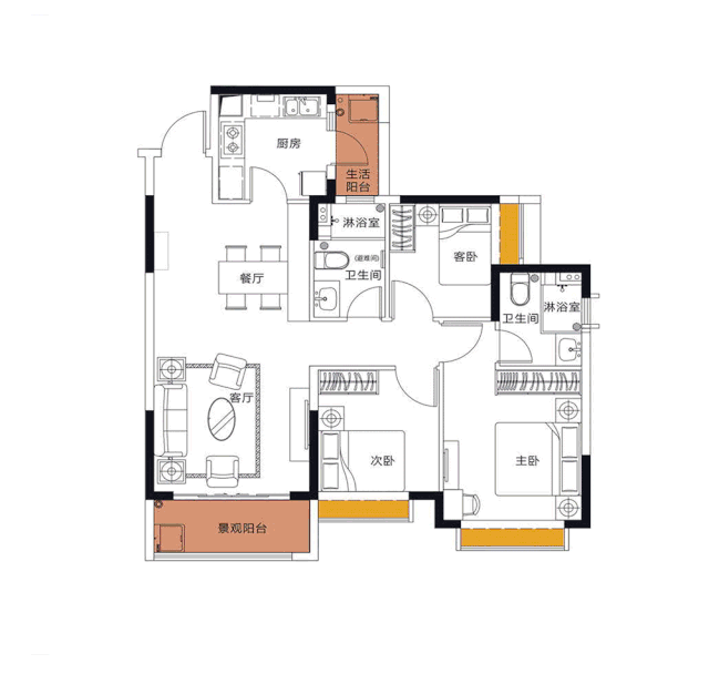 房子越住越富户型图