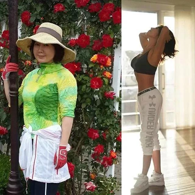 这个64岁的老奶奶,名字叫jang reao,她年轻的时候就是个健身达人,因此