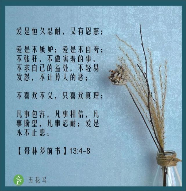 【圣经金句】爱是恒久忍耐.