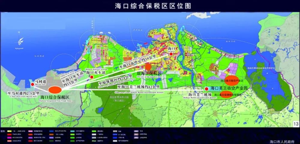 海口综合保税区位于澄迈县老城经济开发区内,与海口市西部相邻,全区