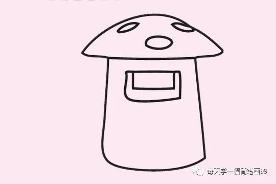 每天学一幅简笔画-垃圾桶简笔画步骤图片画法