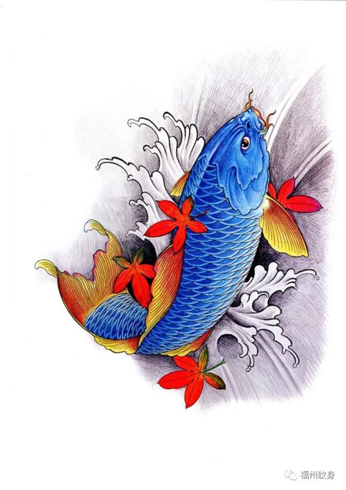 鲤鱼纹身有吉祥的寓意!