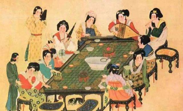 尊卑,主客有别的观念 因此,筵席中依旧盛行分餐制 (《韩熙载夜宴图》)