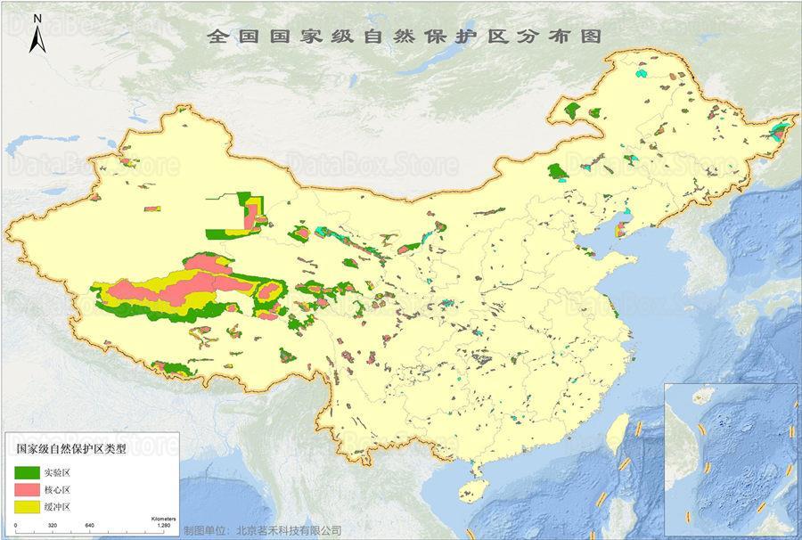 全国自然保护区空间分布