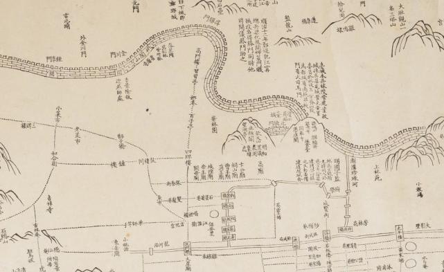 晚清时期东南地区政治文化与军事中心南京城市地图《江宁省城图》