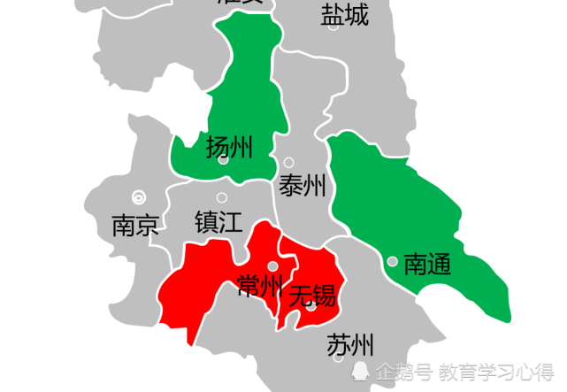 江苏省其他城市都是三级城市,江阴,张家港和常熟三个县级市的市区同样