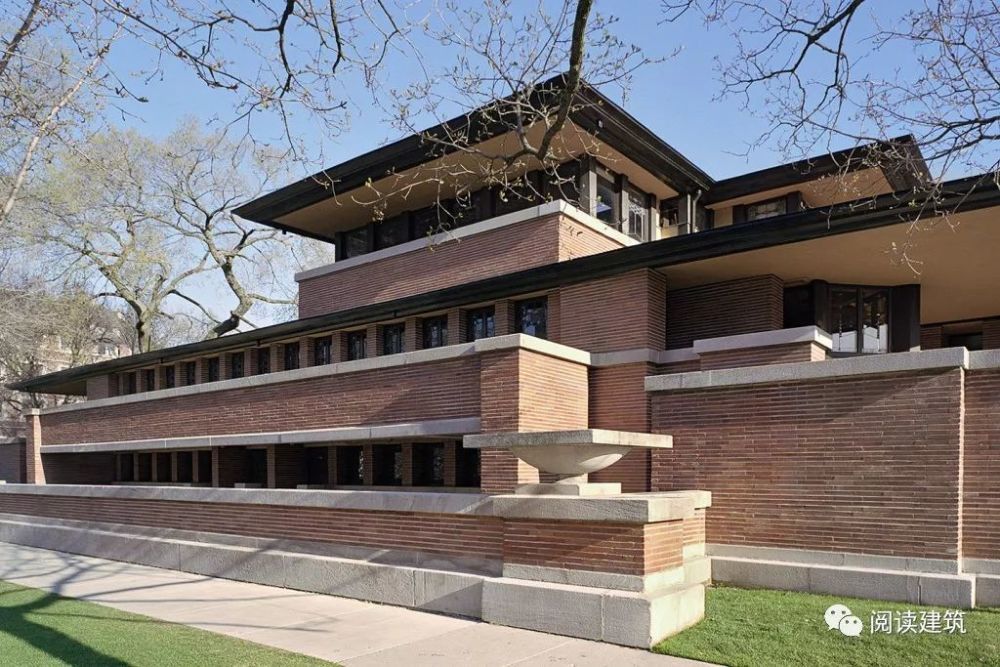 robie house,伊利诺伊州,建于 1910 年团结教堂是赖特在职业生涯