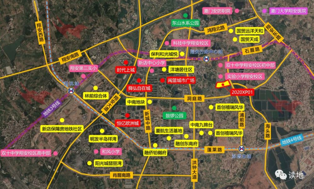 2020xp01地块区位示意图(仅供参考) 地块位于翔安区翔安南部新城片区