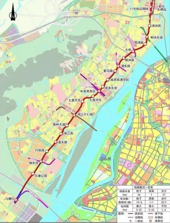 地铁11号线示意图