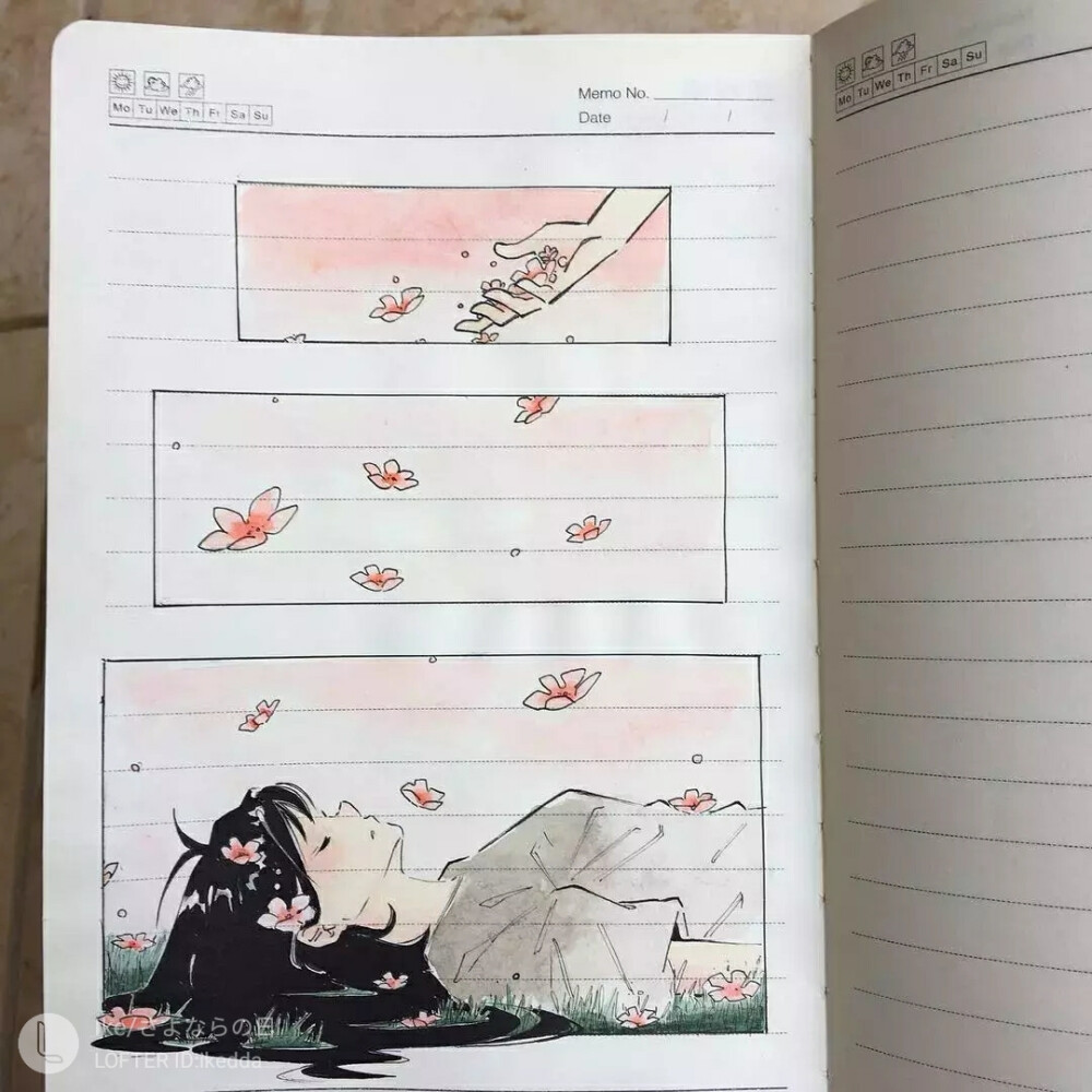 画师ikeさよならの日作品品鉴马克笔梦幻少女小清新手绘