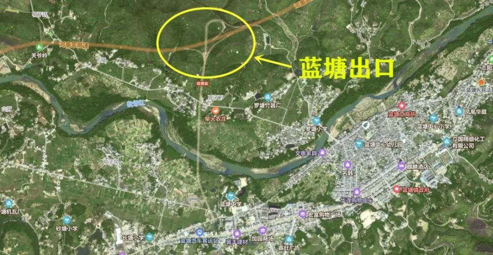 出口位置:九和镇大田村与金光村交汇 道路接驳:s340(金光大道 蓝塘