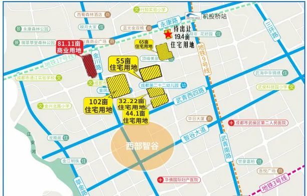 19.4亩宅地11400元/㎡起拍 武侯新城北片区由它启动?