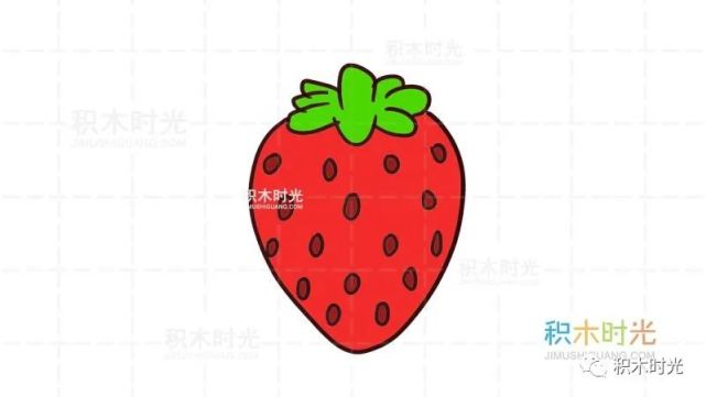 水果简笔画大全:画草莓简笔画