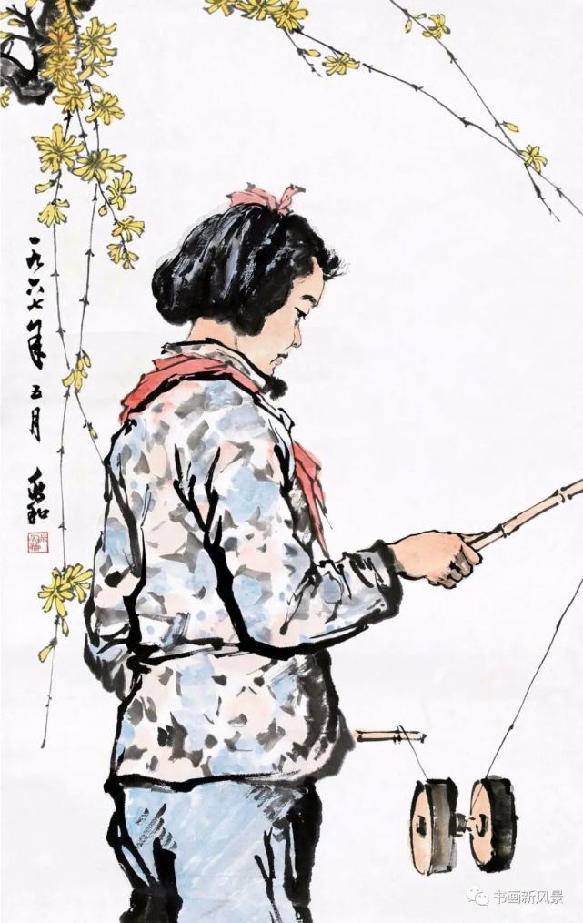 大师蒋兆和画春,全是精气神!