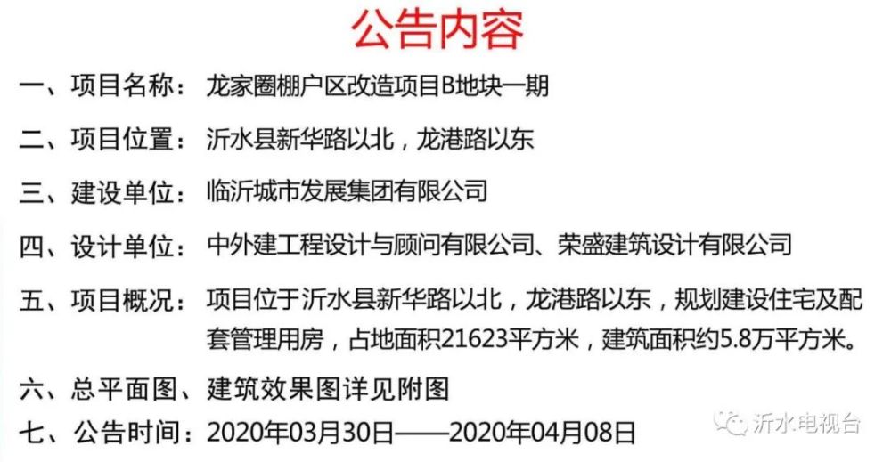 沂水龙家圈棚户区改造马上要开建了!看效果图