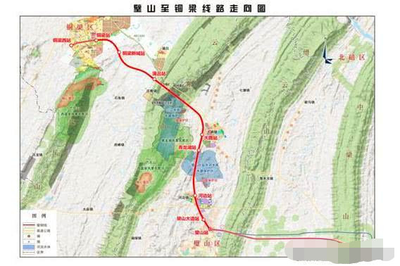 经黛山大道站,河边站,青龙湖站,大路站,蒲吕站,铜梁新城站,铜梁站