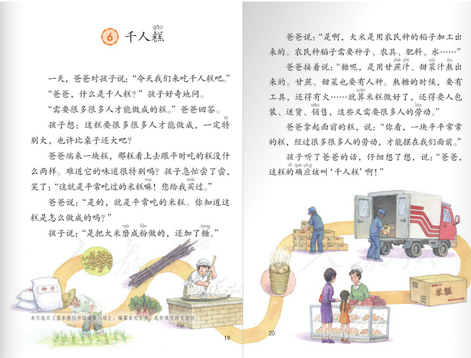 相关课文:二年级下册《千人糕》数百所知名小学,幼儿园指定读物用现代
