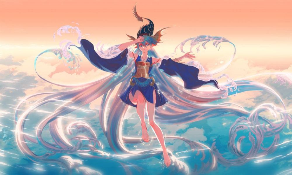 阴阳师聆海金鱼姬插画壁纸_腾讯新闻