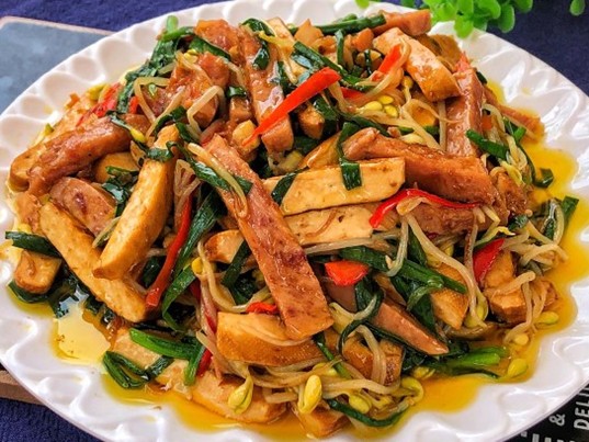 豆芽炒豆干