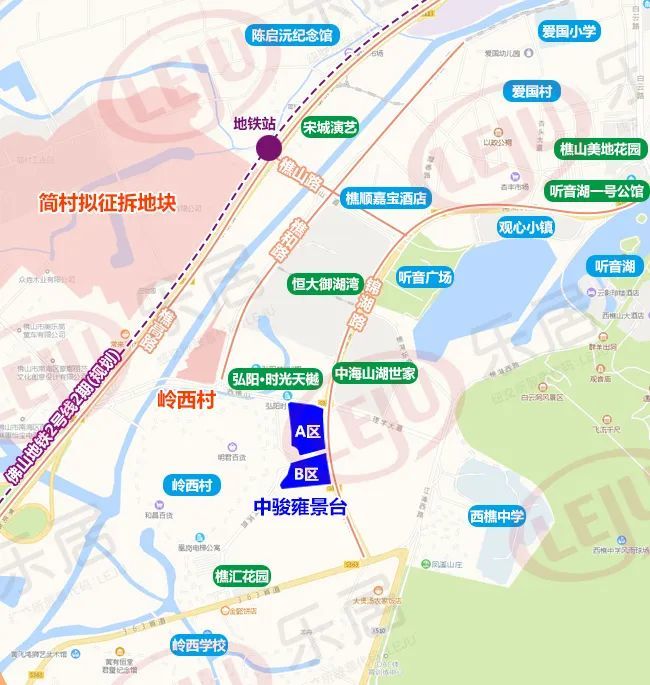 听音湖添纯新盘!中骏西樵项目初定名雍景78台 建14栋高层住宅