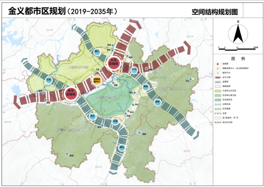 金义都市新区空间结构规划图