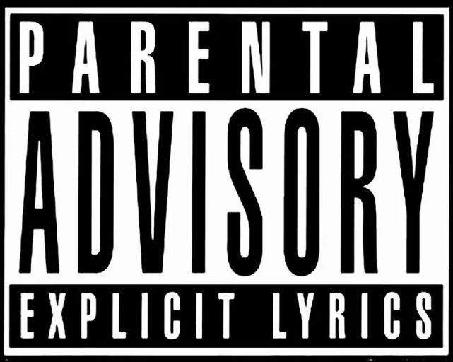 所谓脏标,就是以下这个logo—parental advisory explicit content