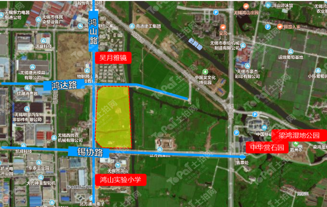 去年金融街首进无锡,以楼面价7239元/㎡竞得鸿声南路与鸿山路交叉口