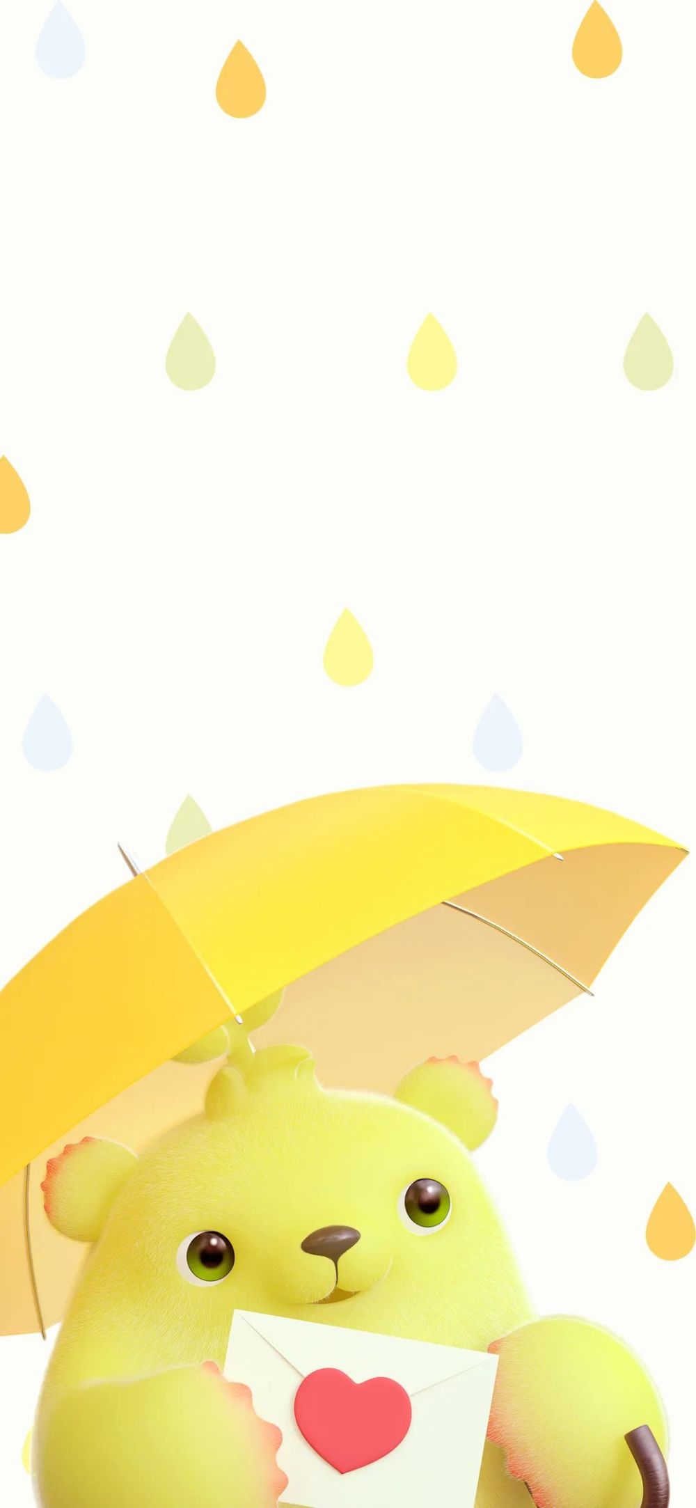萌芽熊暖心壁纸‖下雨天了,我好想你