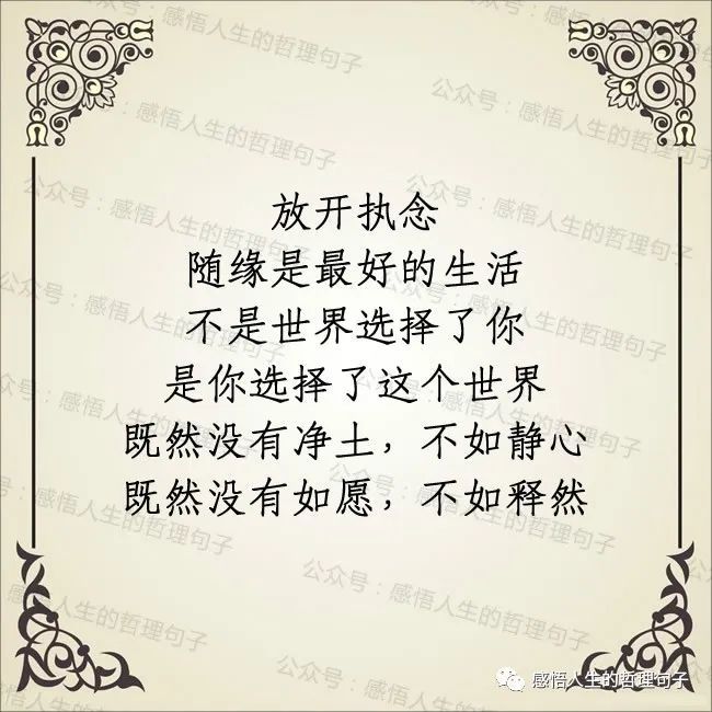 放开执念,随缘是最好的生活