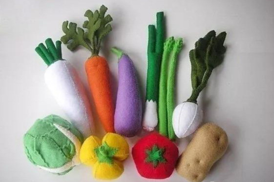 不织布蔬菜水果,孩子认识世界的最好手工玩具!diy布艺
