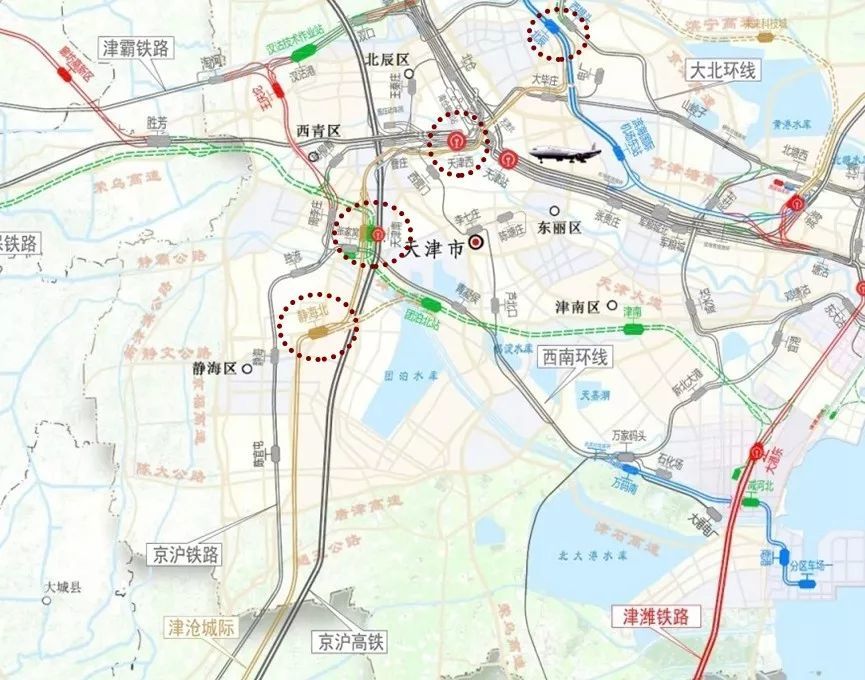 同时京滨高铁北辰站还规划有 地铁3号线延长线,地铁7号线.