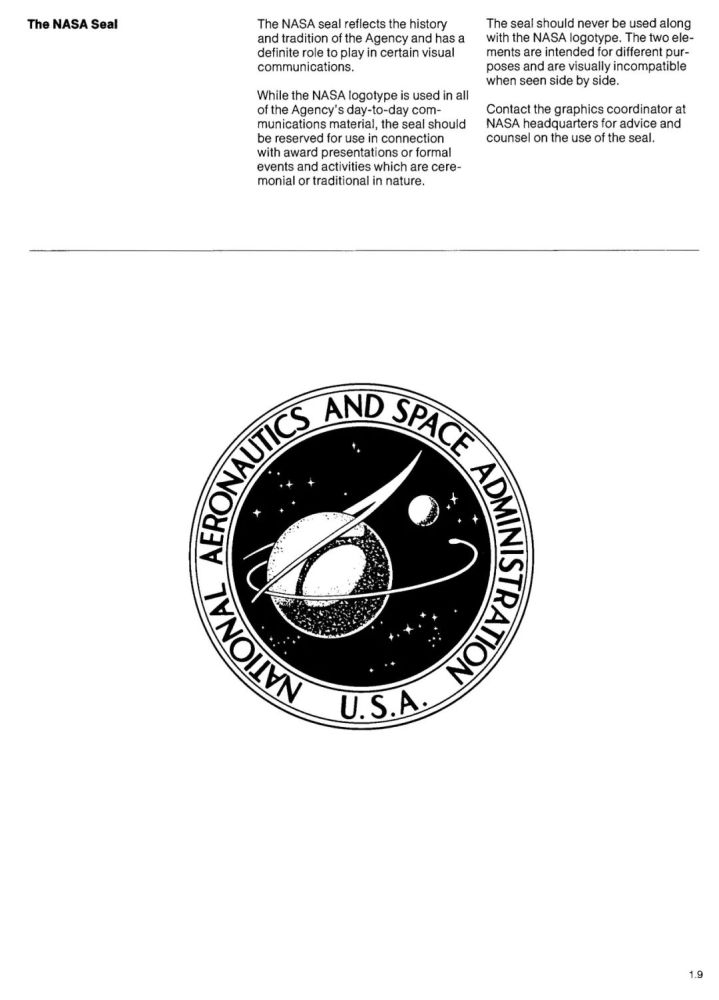 nasa"蠕虫"logo重生!下载经典识别设计系统标准手册