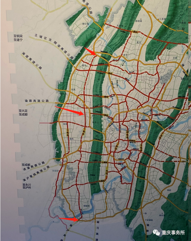 快速路一纵线是重庆2010年规划的都市区快速路网"五横六纵一环七联络