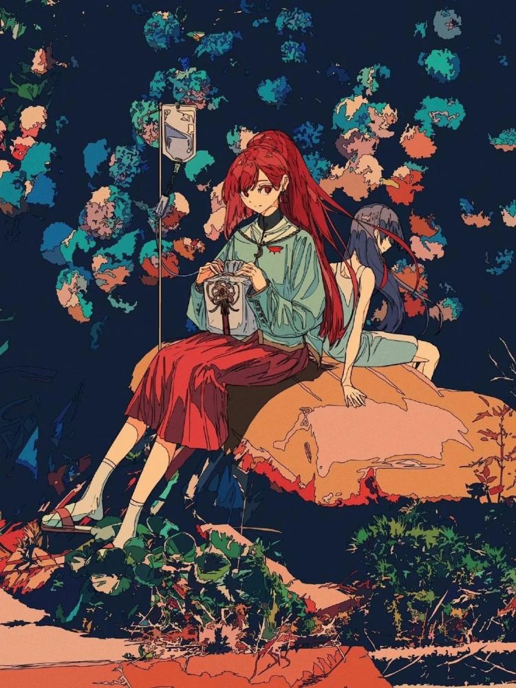 第205期:日本插画师焦茶的日式少女场景插画作品