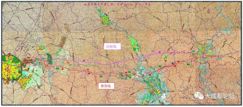 g42线南充至成都段高速公路扩容工程详细路线