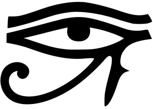 古埃及的荷鲁斯之眼以及被欧西里斯神作为权力象征的松果权杖.